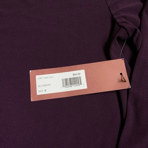 Love Scarlett Blouse Purple Rhinestone Top Size Small Career Workwear Going Out - Picture 6 of 9
